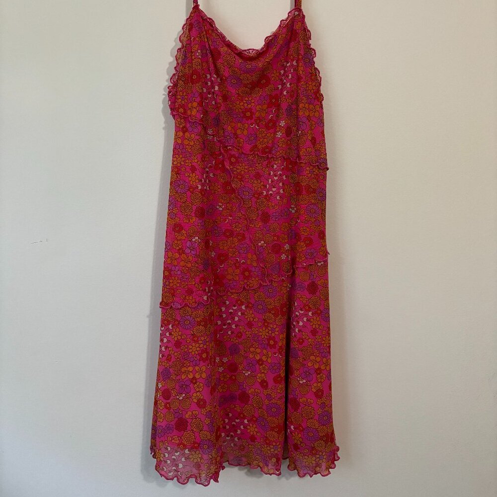 Wild Fable Women's Pink and Orange Dress
